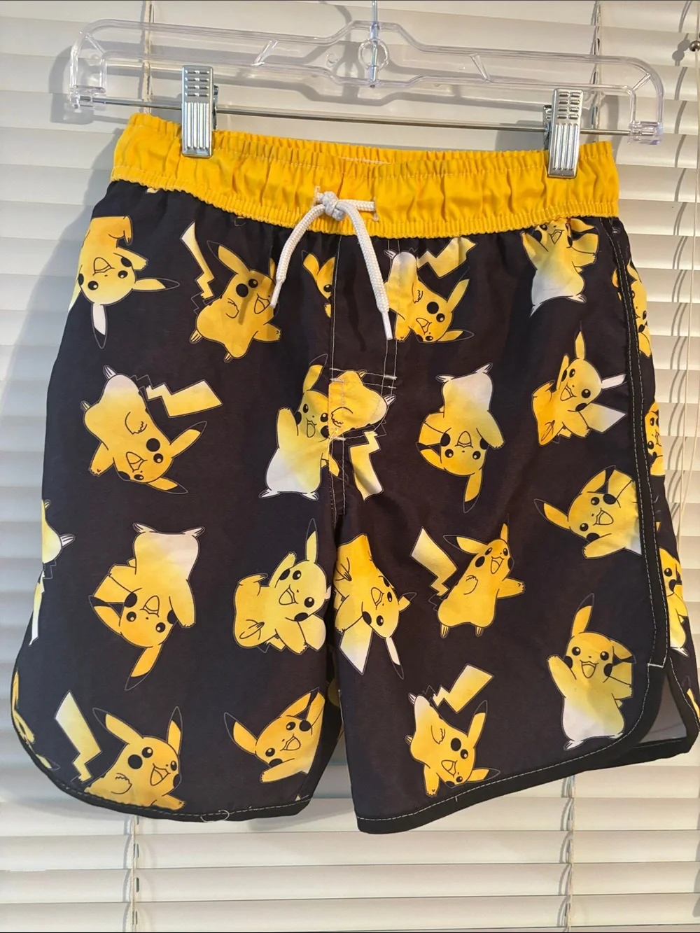 Pokemon Boys Black and Yellow Pikachu Swim Trunks